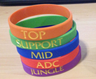 Браслеты  ADC, JUNGLE, MID, SUPPORT, TOP