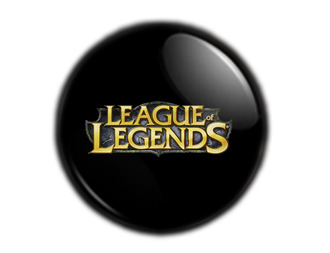 Значок или магнит League of Legends (Чёрный фон)