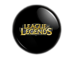 Значок или магнит League of Legends (Чёрный фон)